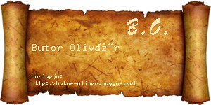 Butor Olivér névjegykártya